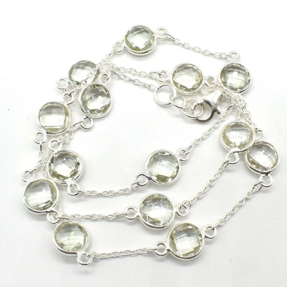 Silver Green Amethyst Necklace - Picture 3 of 3
